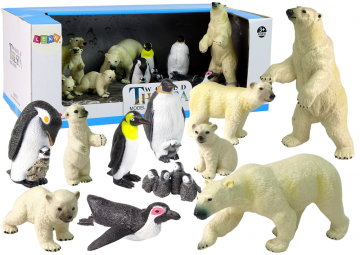 12 Arkties gyvūnų figūrėlių rinkinys 