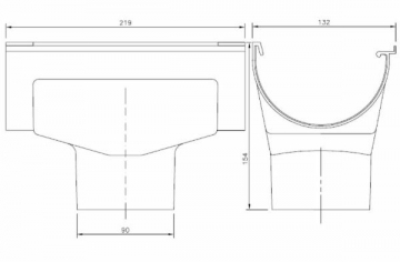 PLASTMO Latako nuolaja kompensacinė (Nr.11/90mm) 120 mm (balta)