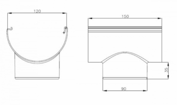 PLASTMO Latako nuolaja klijuojama (Nr.11) 90 mm (balta)