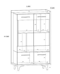 Pastatoma vitrina Box 12