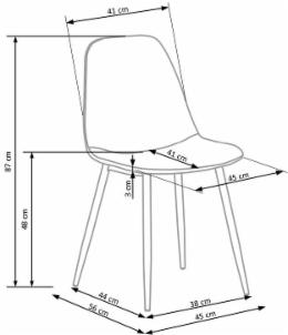 Virtuves krēsls K417 pelēks