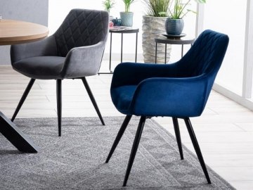 Dining chair Linea Velvet dark blue