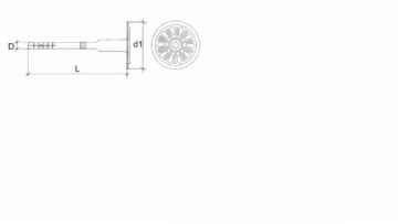 Kaištis šilumos izoliatorius 8x295 su metaline vinim WKTHERM-S, 100vnt.