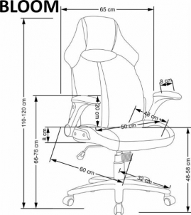 Biuro kėdė vadovui BLOOM pilka