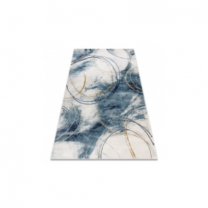 Abstraktaus dizaino kilimas su mėlynais akcentais EMERALD | 180x270 cm 