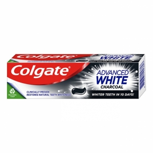 Aktyvuotos anglies balinimo dantų pasta Colgate Advanced White Charcoal 75 ml Zobu pastas, skalojamais līdzekli