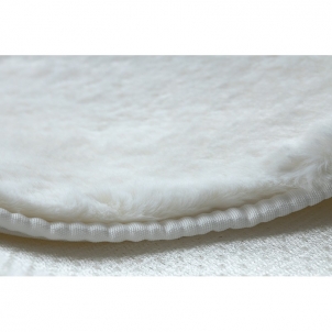 Apvalus baltas kailio imitacijos kilimas POSH | ratas 100 cm