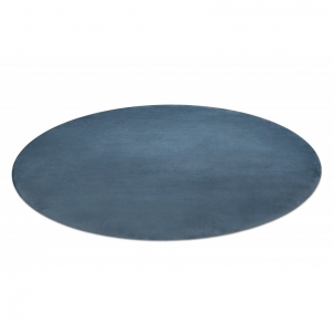 Apvalus mėlynas kailio imitacijos kilimas POSH | ratas 100 cm