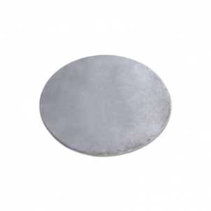 Apvalus pilkas kailio imitacijos kilimas POSH | ratas 100 cm