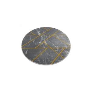 Apvalus pilkas kilimas su aukso raštais EMERALD Glamour | ratas 120 cm 