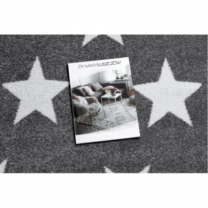 Apvalus pilkas kilimas su žvaigždėmis SKETCH | ratas 140 cm 