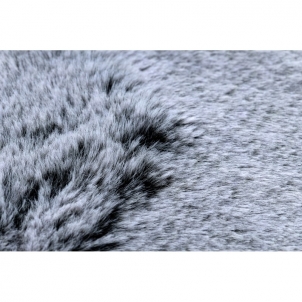 Apvalus pilkos spalvos kailio imitacijos kilimas LAPIN | ratas 60 cm