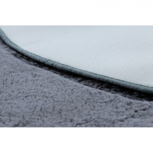 Apvalus pilkos spalvos kailio imitacijos kilimas LAPIN | ratas 80 cm