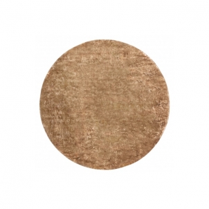 Apvalus rusvas kailio imitacijos kilimas LAPIN | ratas 120 cm