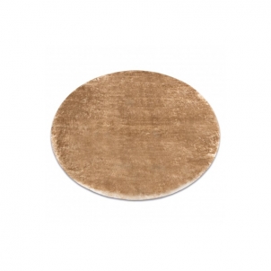 Apvalus rusvas kailio imitacijos kilimas LAPIN | ratas 120 cm
