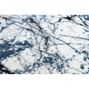 Apvalus struktūrinis kilimas su mėlynais akcentais COZY Marble | ratas 120 cm