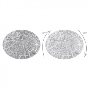 Apvalus struktūrinis modernaus dizaino kilimas MEFE | ratas 160 cm