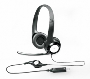 Ausinės Logitech H390 USB Computer-Headset black