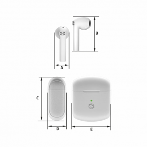 Ausinės Manta MTWS010W Rytmo X TWS White