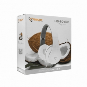 Ausinės Sbox HS-501 coconut white