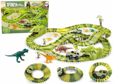 Automobilių trasa - Dinozaurų parkas Sacīkšu trases, garāžas bērniem