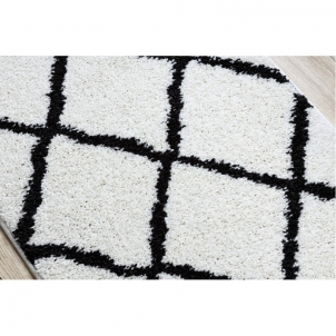 Baltas kiliminis takelis BERBER CROSS | 60x250 cm