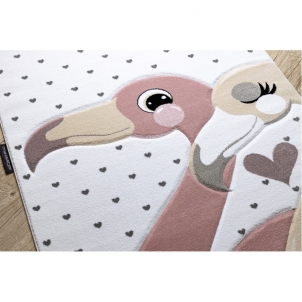 Baltos spalvos kilimas PETIT FLAMINGOS | 120x170 cm