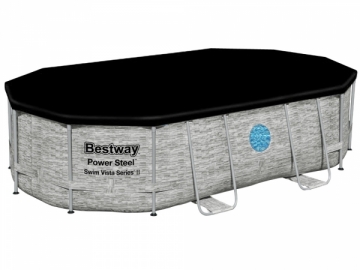 Baseinas Bestway "Power Steel Rattan", 488x 305x 107 cm