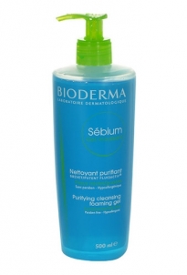 Bioderma Sebium Purifying Foaming Gel Combination Skin Cosmetic 500ml Sejas tīrīšanas līdzekļi