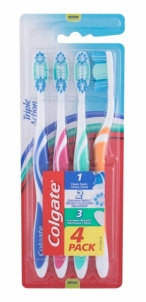 Dantų šepetėlis Colgate Triple Action 4vnt Medium Dantų šepetėliai