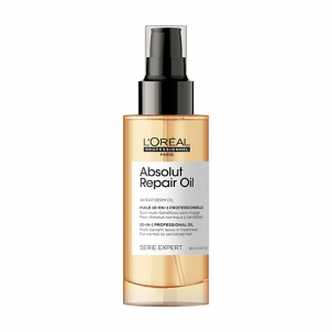 Daugiafunkcinė priemonė pažeistiems plaukams L´Oréal Professionnel Multifunctional oil rinse-free treatment with protein and golden quinoa for dry and damaged hair Expert Absolut Repair - 90 ml Līdzekļi matu uzlabošanai