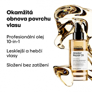 Daugiafunkcinė priemonė pažeistiems plaukams L´Oréal Professionnel Multifunctional oil rinse-free treatment with protein and golden quinoa for dry and damaged hair Expert Absolut Repair - 90 ml