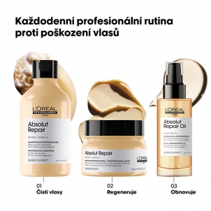 Daugiafunkcinė priemonė pažeistiems plaukams L´Oréal Professionnel Multifunctional oil rinse-free treatment with protein and golden quinoa for dry and damaged hair Expert Absolut Repair - 90 ml