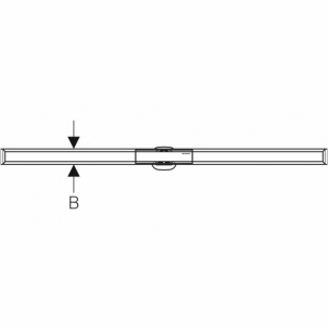 Dušo latako grotelės Geberit CleanLine20 Juodas plienas/šveistas plienas 90 cm