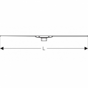 Dušo latako grotelės Geberit CleanLine20 Juodas plienas/šveistas plienas 90 cm