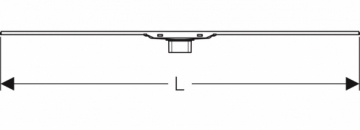 Dušo latako grotelės Geberit CleanLine60 130 cm Juodas plienas/šveistas plienas