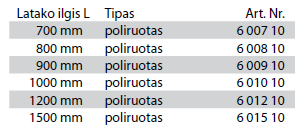 Dušo latako grotelės Tece Basic 70, 80, 90, 100, 120, 150 cm 100 cm