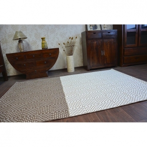 Dvispalvis sizalio kilimas FLAT Kremo / Ruda | 120x170 cm