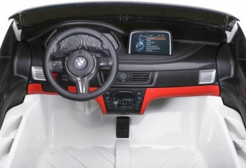 Dvivietis elektromobilis BMW X6M XXL, baltas