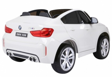 Dvivietis elektromobilis BMW X6M XXL, baltas