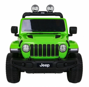 Dvivietis elektromobilis Jeep Wrangler Rubicon, žalias