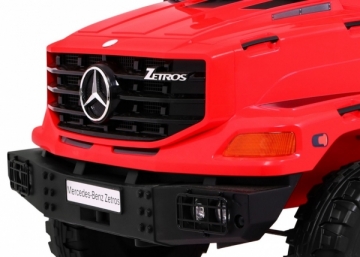 Dvivietis elektromobilis Mercedes-Benz Zetros, raudonas