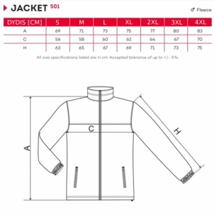 Džemperis ADLER 501 Fleece Vyriškas Steel Gray, S dydis