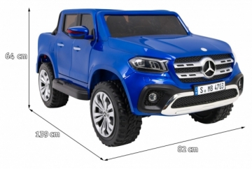 Elektromobilis Mercedes Benz X-Class MP4, lakuotas mėlynas