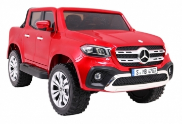 Elektromobilis Mercedes Benz X-Class MP4, lakuotas raudonas