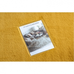 Geltonas kailio imitacijos kilimas BUNNY | 60x100 cm 