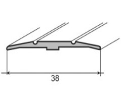 Grindų apdailos porfilis G140 93 sujungimas plokščias Auksinis 38/93CM A 