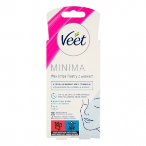 Hipoalerginės vaško juostelės veidui Mini ma Veet 20 vnt