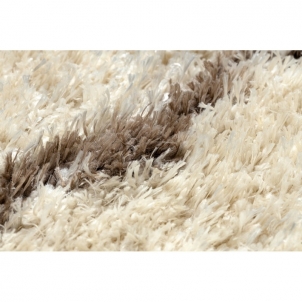 Ilgo plauko kilimas su rudais akcentais FLUFFY | 120x170 cm