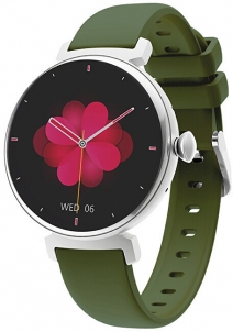 Išmanus laikrodis Wotchi AMOLED Smartwatch DM70 – Silver – Green